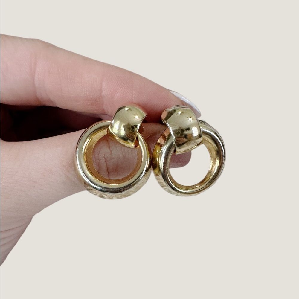 Vintage Gold Hoop Earrings